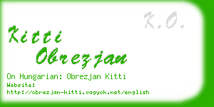 kitti obrezjan business card